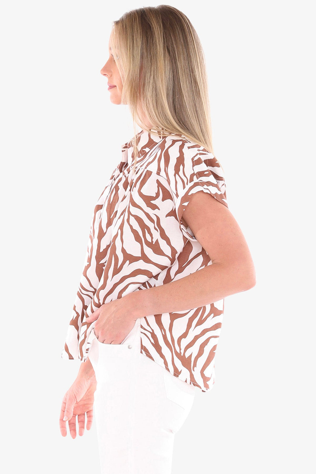 Zebra Mono Shirt - Multi - JP8 - Pizazz BoutiqueJUMP