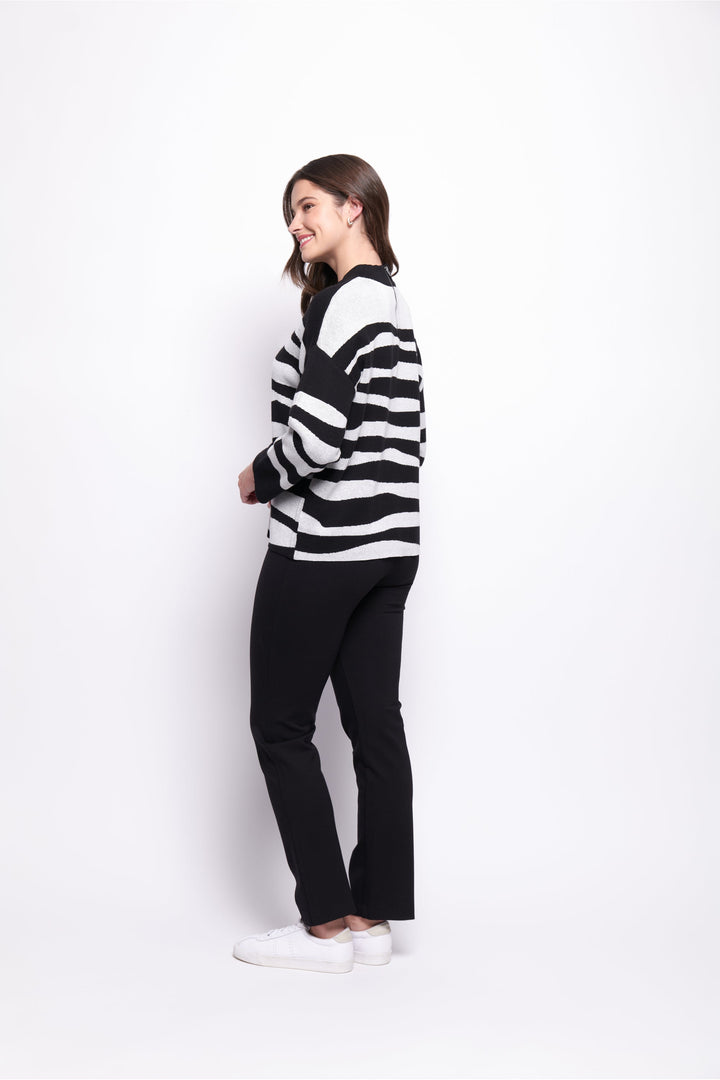 Zip Code Sweater - Mono Tiger - F41 - Pizazz BoutiqueFoil