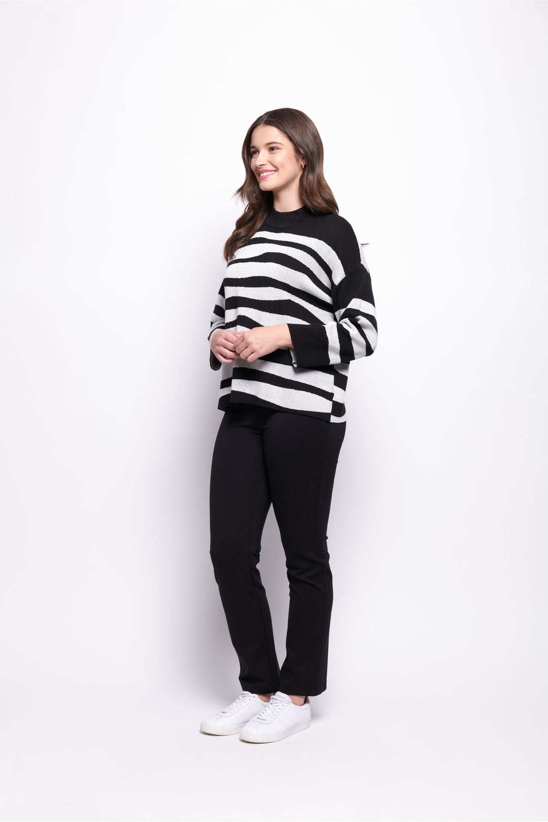 Zip Code Sweater - Mono Tiger - F41 - Pizazz BoutiqueFoil