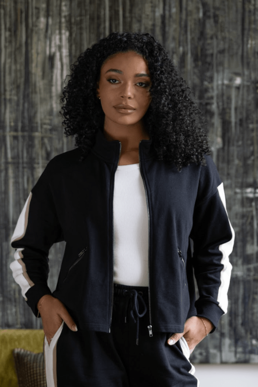 Zip Front Jacket - Black - TT17 - Pizazz BoutiqueTwo - T's