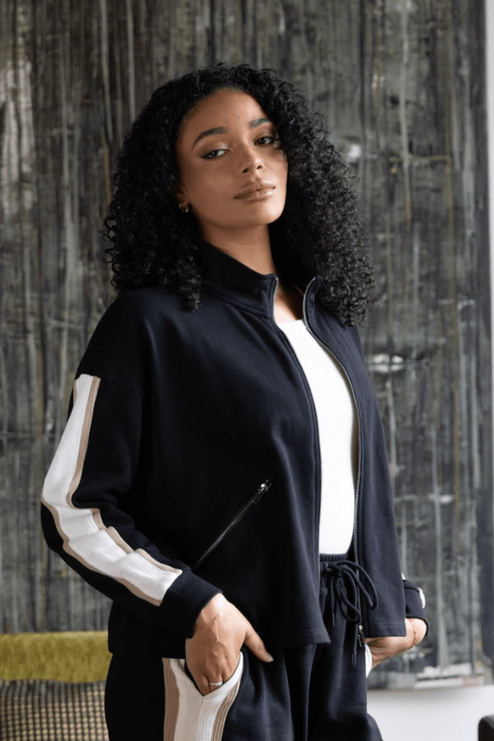 Zip Front Jacket - Black - TT17 - Pizazz BoutiqueTwo - T's