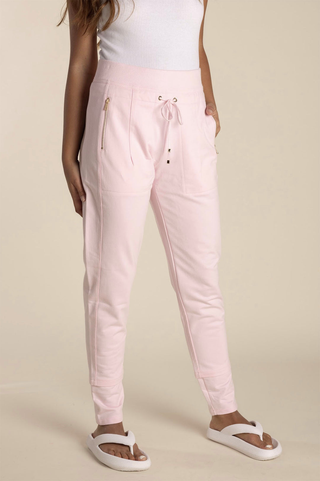 Zip Sweat Pant - Pale Pink - TT26