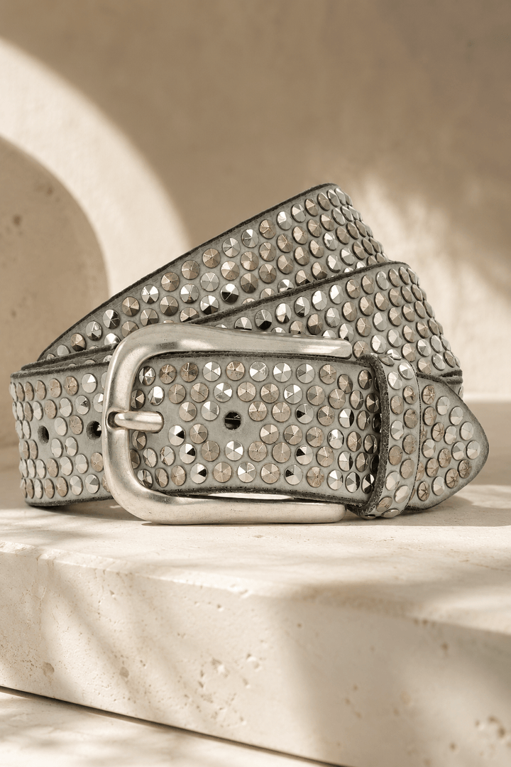 Zoe Hellgrau - Silver - BB4 - Pizazz BoutiqueB Belt