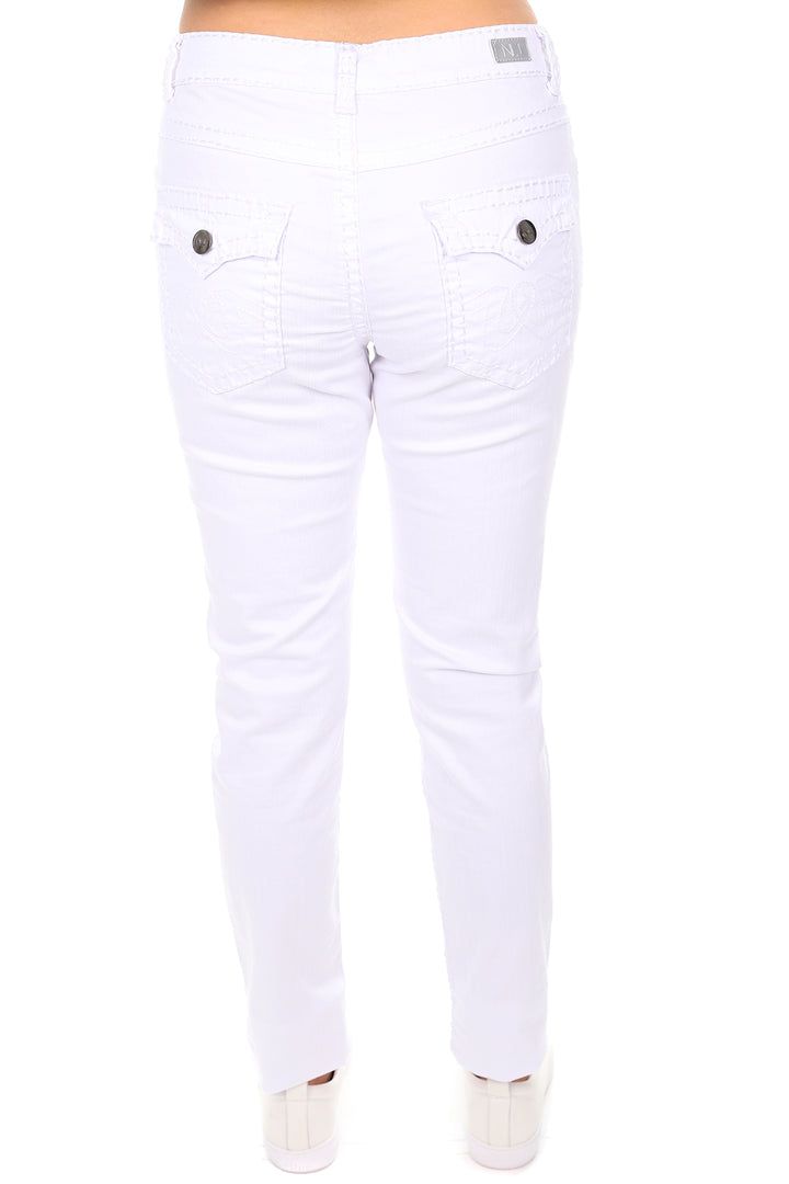 Chelsea White Taper Jeans | NLJ2