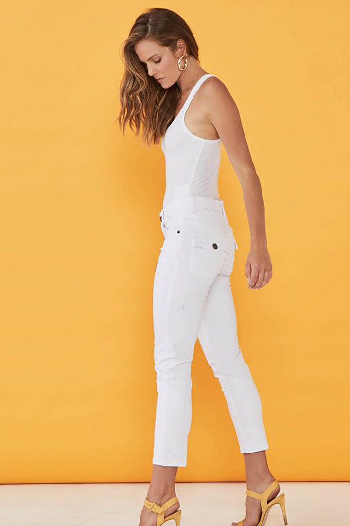 Chelsea Eze Taper Jeans - White - NLJ1