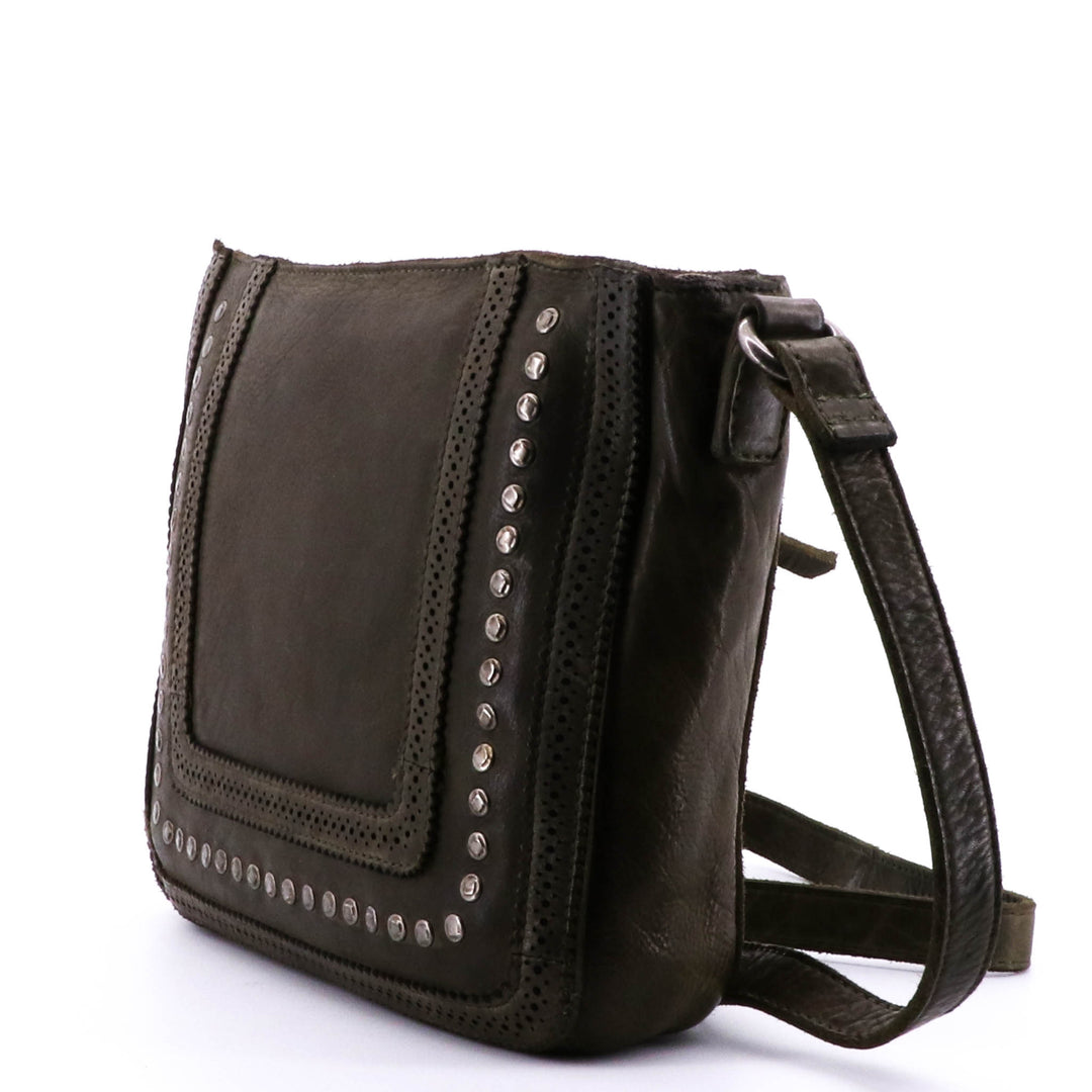 Modapelle - Vintage Cross Body Bag Olive - Leather - Pizazz Boutique
