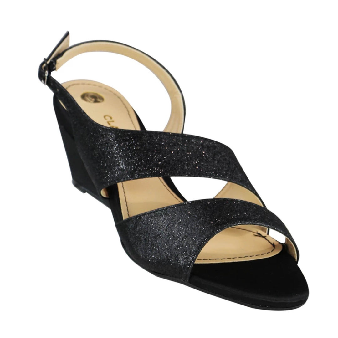 Party Glitter Black Wedge