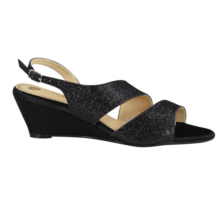 Party Glitter Black Wedge