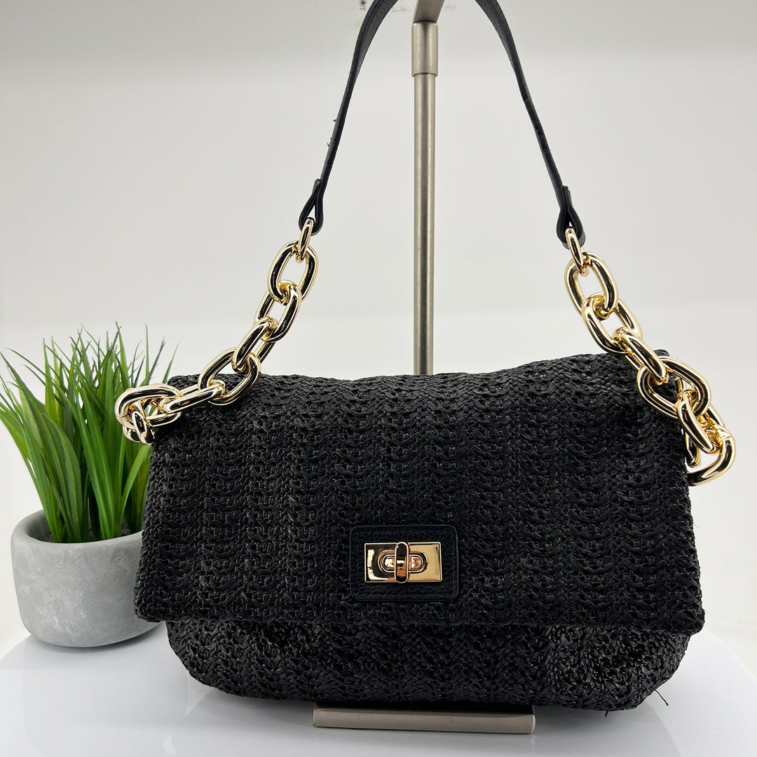 Australia Clutch in black, sold and shipped from Pizazz Boutique Nelson Bay Women's clothing store online Australia