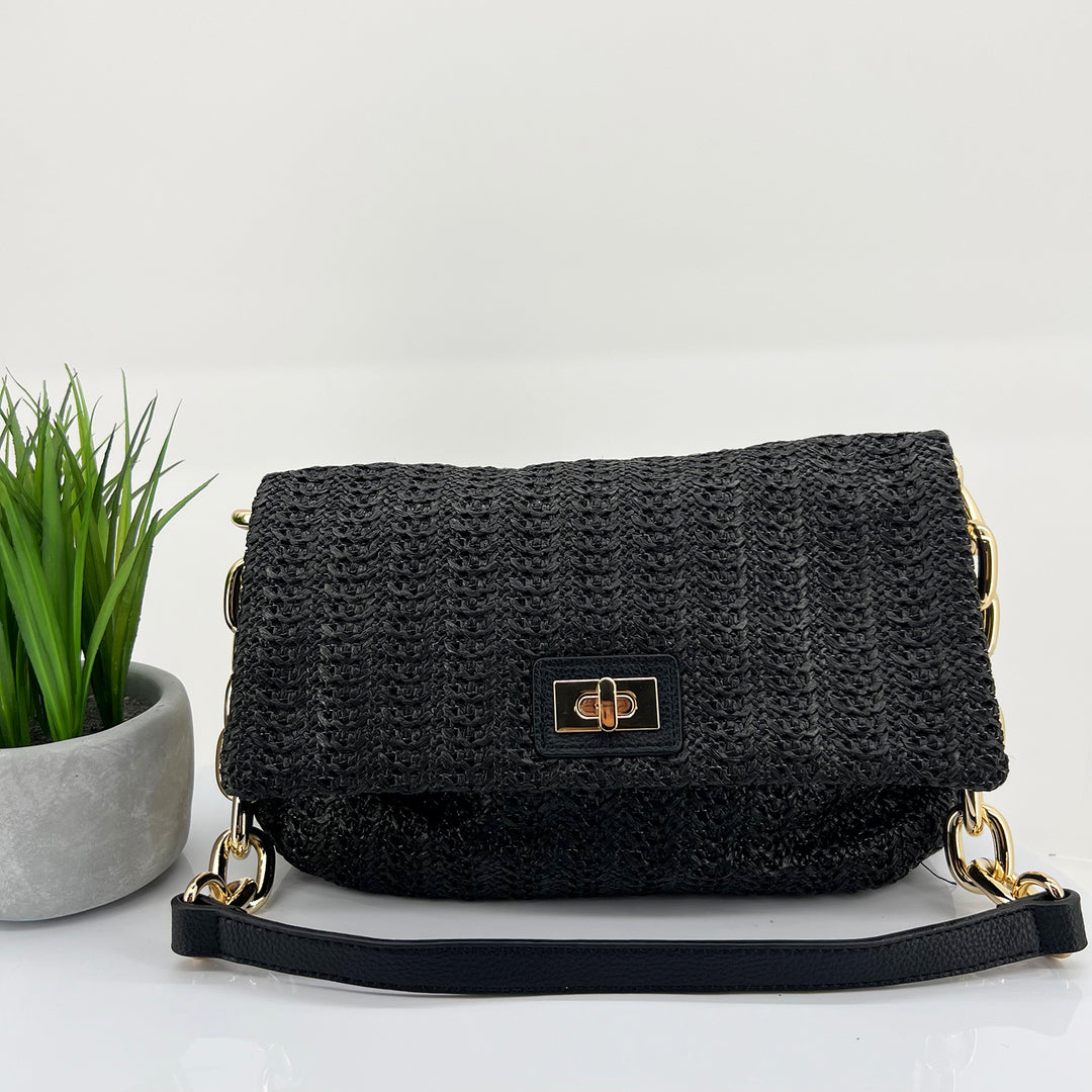 Black Australian Clutch, sold and shipped from Pizazz Boutique Nelson Bay Women's clothing store online Australia