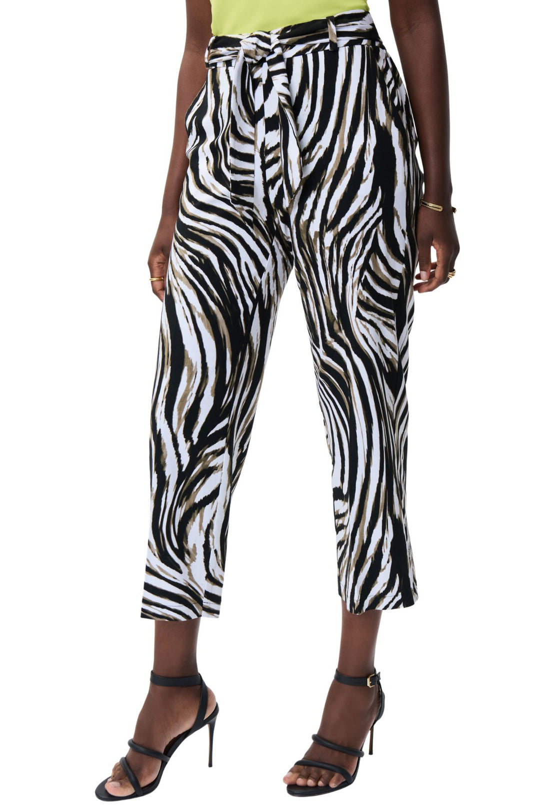  Animal print wide leg pants by Joseph Ribkoff, sold and shipped from Pizazz Boutique Nelson Bay women's dresses online Australia front view