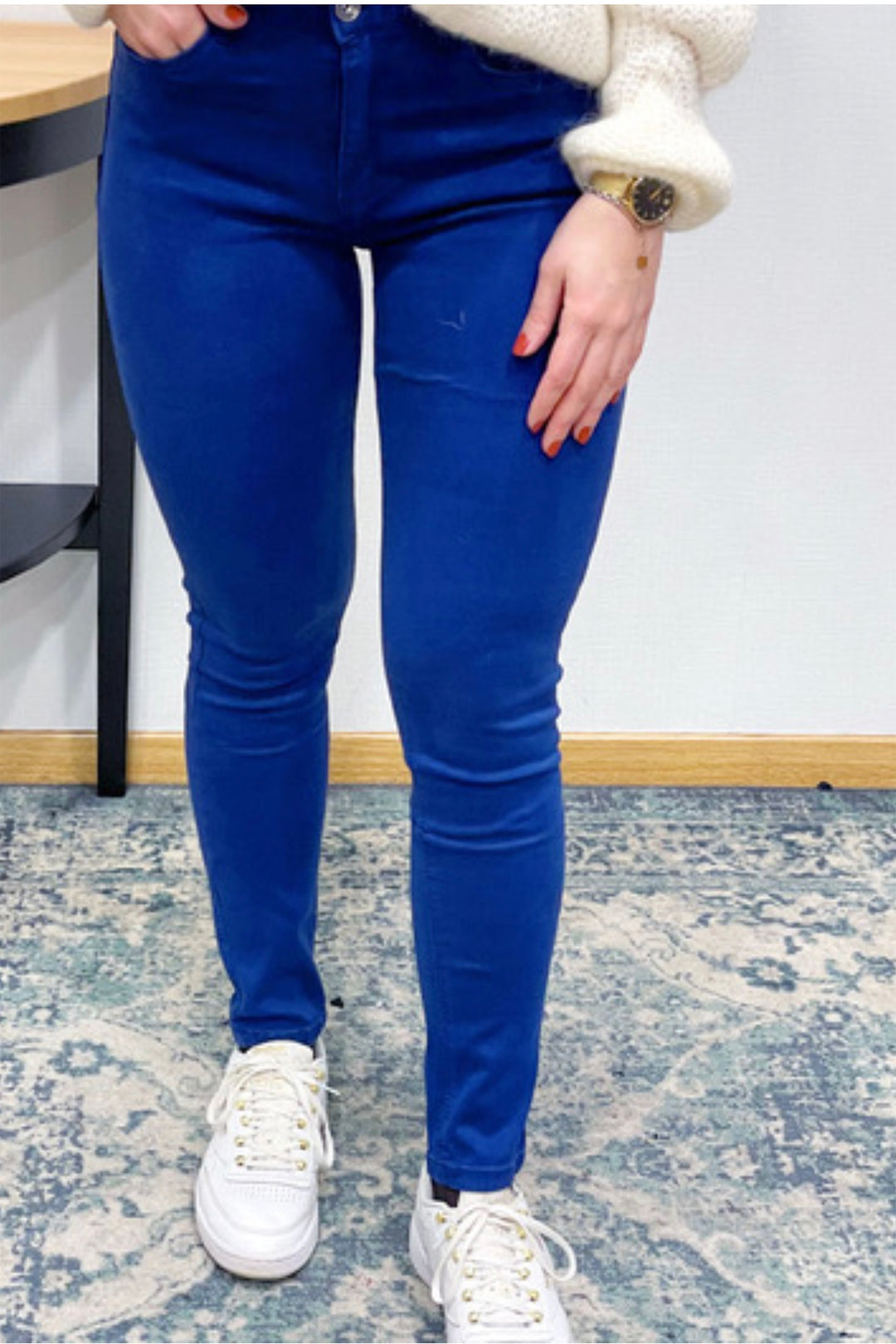 woman wearing a pair of high rise jeans by Ana & Lucy, sold and shipped from Pizazz Boutique Nelson Bay women's dresses online Australia