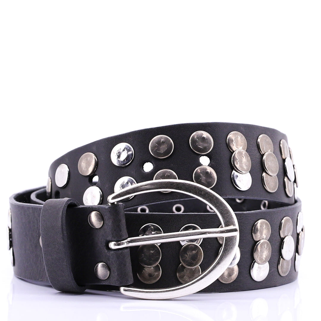 Rivets & Buckle Belts | Anthracite
