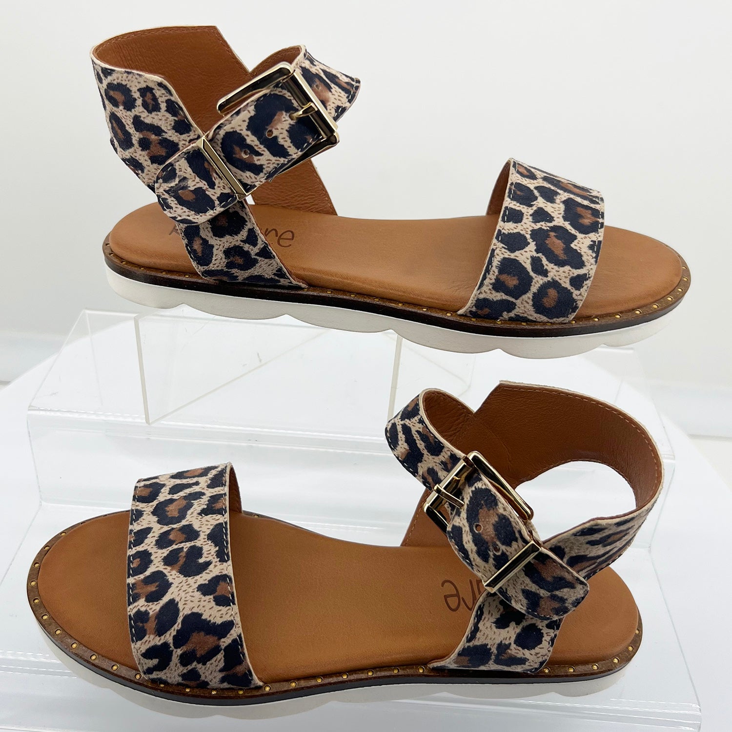 Women's Fringed Leopard Print Sandals Tribal Style Buckle - Temu Australia