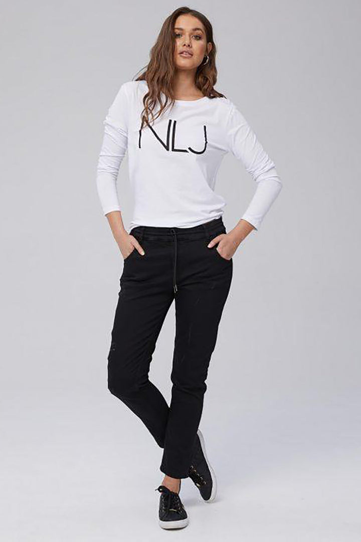 Dundee Hybrid Jogger Jeans - Black - NLJ7 - Pizazz BoutiqueNew London Jeans
