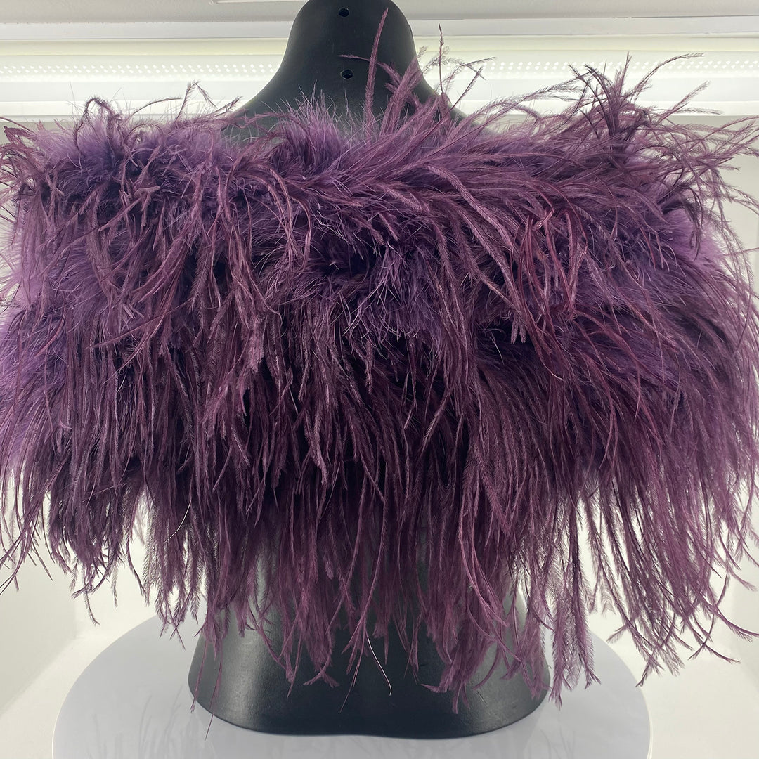 Ostrich Feather Shrug | Purple | FI2
