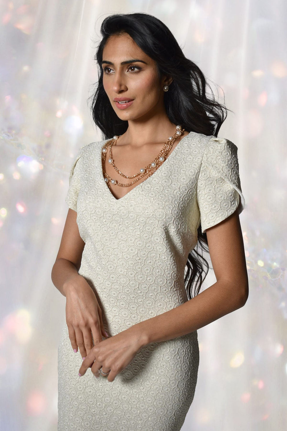 Metallic Knit Cocktail Set - Champagne - FL92 - Pizazz BoutiqueFrank Lyman