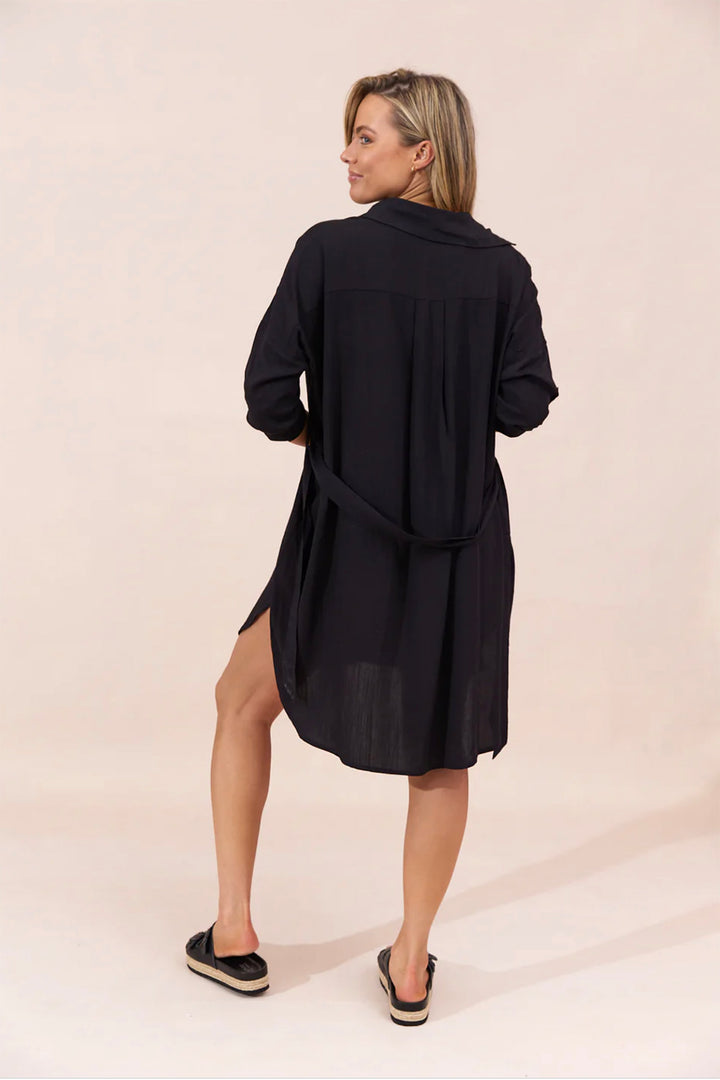 Mykonos Shirt Dress | Black | JL3