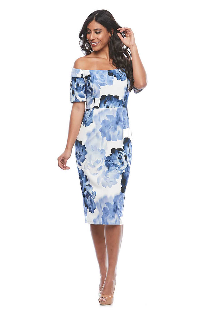 Off The Shoulder Floral Glacier Dress - Z1 - Pizazz BoutiqueZaliea