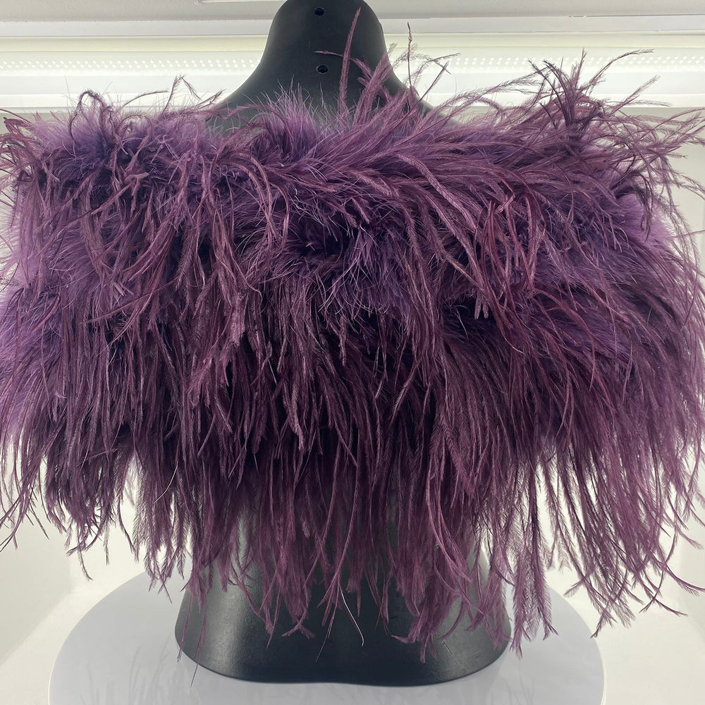 Ostrich Feather Shrug - Purple - FI2 - Pizazz BoutiquePizazz Boutique