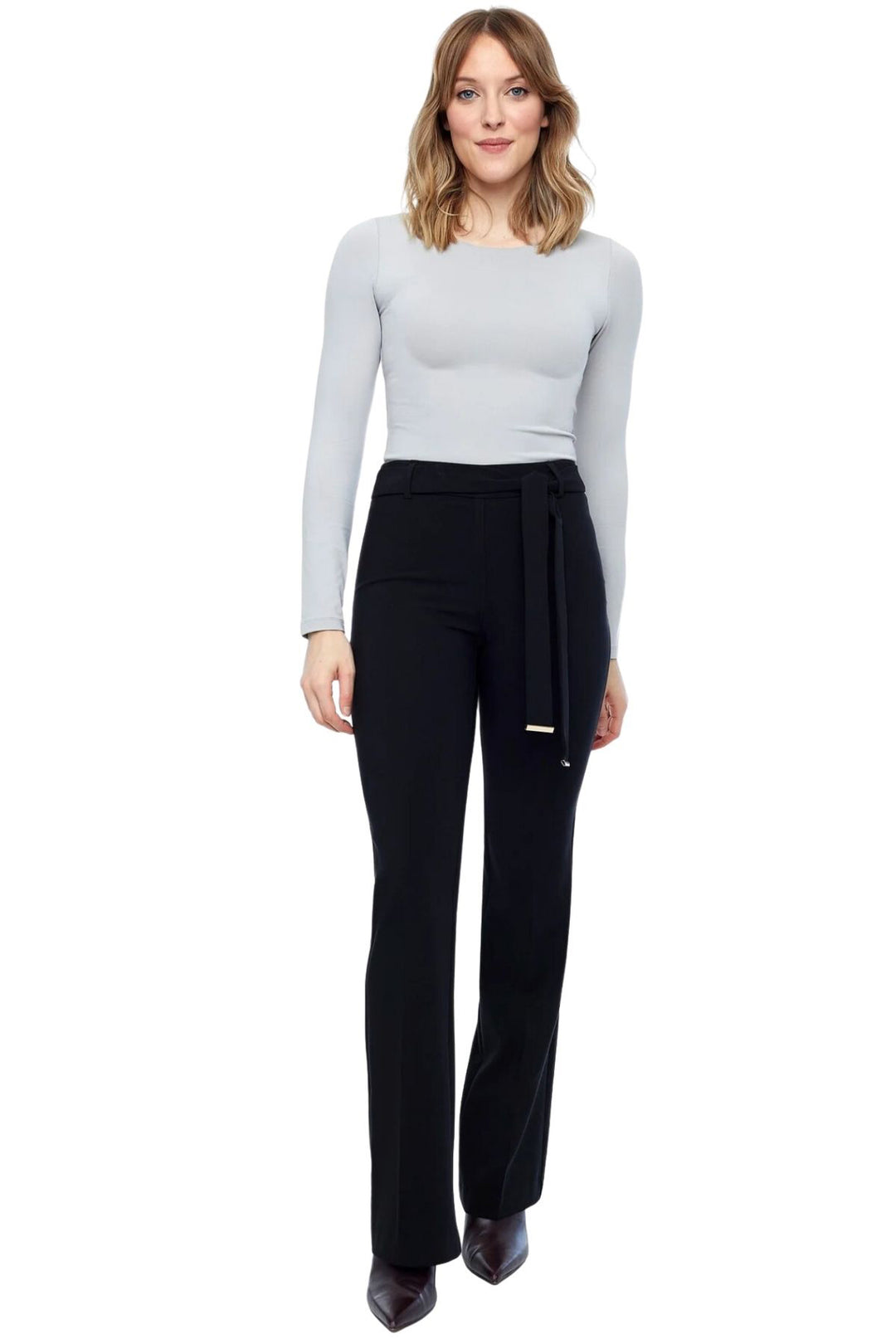 Perfectly tailored the Palermo Bootcut Pant by Up! is all about sophistication and elegance. With its tailored aesthetic and featuring a slip on tummy control waistband these pants are flattering and comfortable. Featuring a removable belt sash, with a classic full length makes these pants timeless and on trend.  Brand : Up! Style Code : 67591 UP Women’s body-shaping bootcut pant Pull-on elastic waistband Built-in tummy control Slim bootcut fit Full length Tailored leg pleats Removable belt sash