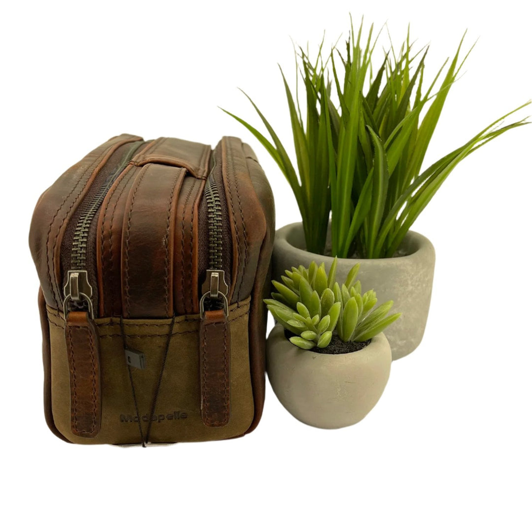 Travel accessory bag - Tan - ML26 - Pizazz BoutiqueModapelle